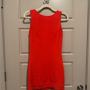 Hugo Buscati Sleeveless Red Mini Sheath Dress